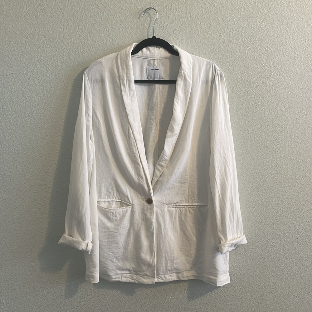 Linen blend blazer - Picture 2 of 5
